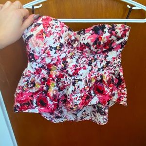 Strapless top - unique back